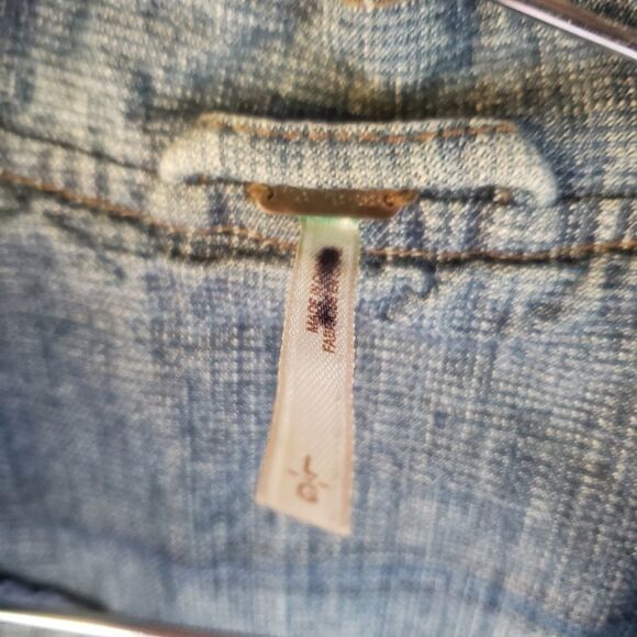 Free People Tattered Distressed Jean Jacket - Picture 11 of 14